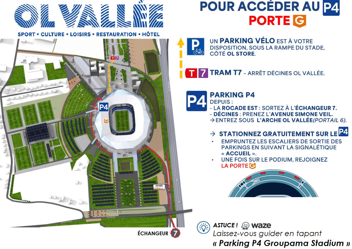 Plan OL Vallée Groupama Stadium Salon Terrain Batir Lyon