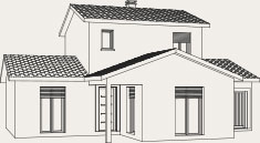 Plan de la maison à étage sur demi-niveau Créalliance - Créa Concept